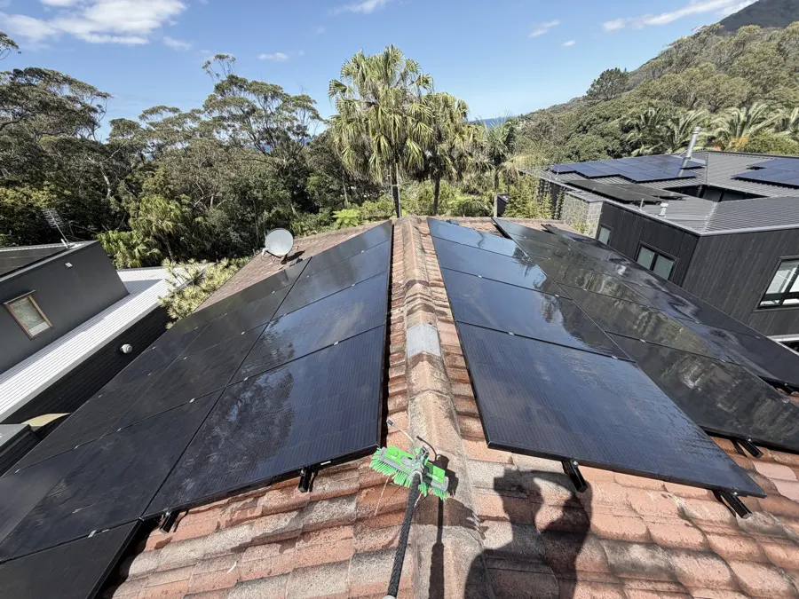 Solar panel cleaning